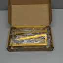 Goldenwarm Brass Kitchen Cabinet Hardware Gold Drawer Pulls 10 Pack - LSJ12GD192 Square Cupboard Bathroom Door Handles Brushed Brass Pulls for Cabinets 7-1/2in Center to Center