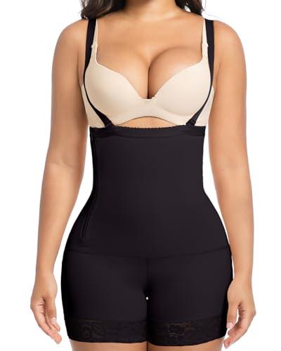 anylost Fajas Colombianas Shapewear for Women Tummy Control,Faja Body Shaper Butt Lifter Bodysuit Size M, Black
