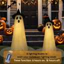 Halloween Decorations Indoor Outdoor, 2 Packs Light Up Spooky Ghost Halloween Decor Crafts Kit Indoor Cute Party Ghosts Decorations for Yard, Home, Room, Fireplace, Gardens