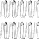 Curtain Hooks Drapery W Shape Hooks and Pin 2 Prongs Pinch Pleat for Window, Shower Curtain(20 Pack)