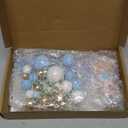 Yinder 37 Pcs Bear Cake Decoration Toppers for Baby Shower Decorations with Balls We Can Bearly Wait Happy Birthday Mini Bear Figurine Cake Party Birthday Supplies (Cute)