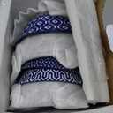 Selamica Blue and White Porcelain 20oz Cereal Bowl Set - Set of 6, 6 inch Soup Bowls, Ceramic bowls for Cereal, Soup, Salad and Pasta, Vintage Blue