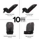 Diono Radian 3R, 3-in-1 Convertible Car Seat, Rear Facing & Forward Facing, 10 Years 1 Car Seat, Slim Fit 3 Across, Gray Slate, Manufacturing Date 04/22/2026