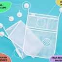 2 x Mesh Bath Toy Organizer + 8 Ultra Strong Hooks The Perfect Bathtub Toy Holder & Bathroom or Shower Caddy These Multi-use Net Bags Make Baby Bath Toy Storage Easy For Kids & Toddlers
