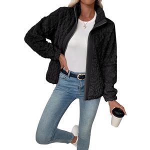 EVALESS Fleece Jacket Womens Sherpa Jacket Long Sleeve Zip Up Coat Winter Clothing Fashion 2025 (XL)