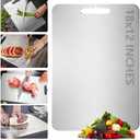 100% Pure Titanium Cutting Board for Kitchen  Non-Toxic, Double-Sided, Eco-Friendly, Dishwasher Safe, Rustproof, Knife-Friendly Chopping Board for Meat, Vegetables & Fruits (18 x 12 in)
