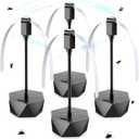 Fly Fans for Tables, Fly Repellent Fan Outdoor Indoor Keep Flies Away, Fly Repellent Fans for Tables with Holographic Blades for Picnic, Party, Restaurant, Kitchen, and BBQ, 4 Pack Black