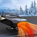 New 2025Portable Car Heater Fast Demisting Defroster, 12V 150W Automobile Heater Can Heat Rapidly in 60 Seconds with Heating & Cooling & Air Purify, Car Fan Windshield Defroster(Black) (LT-N223)