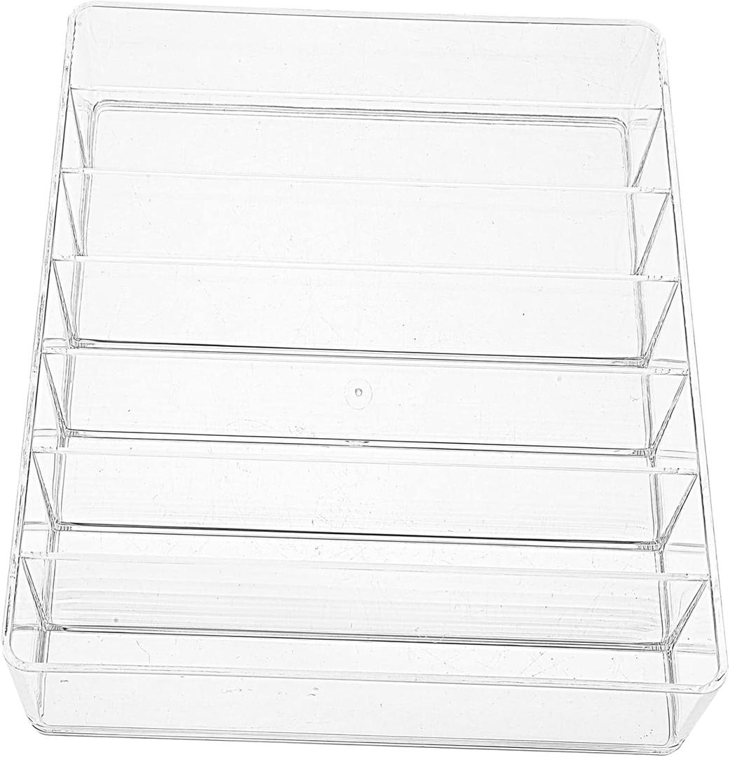 Acrylic Eyeshadow Palettes Organizer Makeup Organizer for Vanity 7 Compartment Storage Rack for Makeup Stands Cabinets