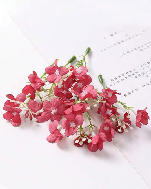 2 Pack Artificial Red Hydrangea Flower