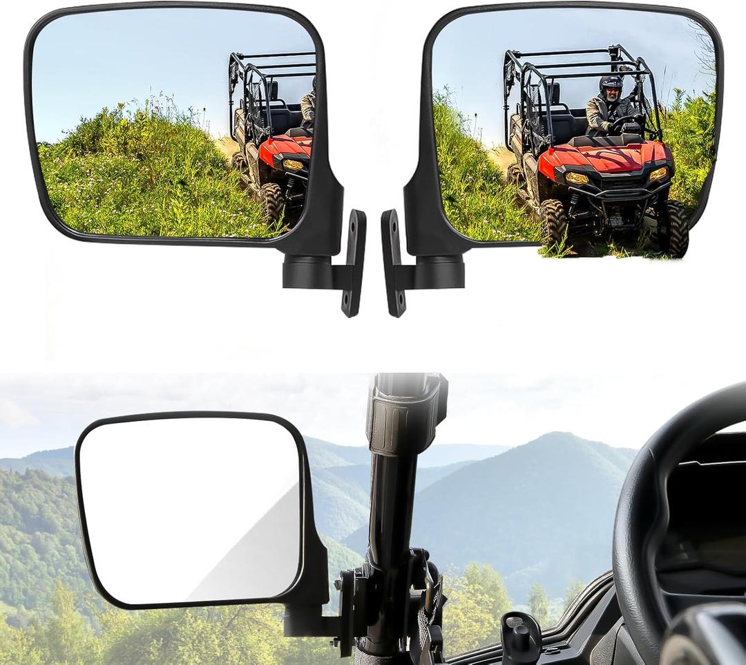 XATVXUTV UTV Side Mirrors for Honda Pioneer 700-2 700-4 2014-2025, Adjustable SXS Side View Mirrors Wide Folding Clear Rearview Mirror for Honda Pioneer 700-2 700-4 2014-2025 Accessories, 1 Pair