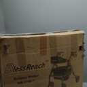 Foldable Rollator Walkers with Seat for Seniors, 450 lb Capacity, 8'' Wheels, 18" Big Seat, 6-Position Height, Heavy-Duty Aluminum Rolling Walker (Gray) (Grey)