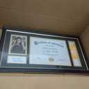 Yaetm 11x22 Diploma Frame with Tassel Holder for 8.5x11 Certificate Document & 4x6 Photo with High Definition Glass, Black Mat Over Gold Acid-free Mat, Black Graduation Frame 2026, 11x22 Diploma Frame with Tassel and Picture