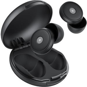 Ear Plugs for Sleeping Noise Cancelling, 45dB Soft Earplugs for Concert, Reusable Ear Plugs for Noise Reduction with Case & 8 Eartips, for Sleeping, Concert, Working, Studying, Traveling (Black)