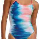 TYR Women's Durafast Elite Trinityfit Swimsuit (38, White/Multi)