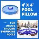 4 x 4 Ft Pool Pillows for Above Ground Pool Winterize Closing Kit for Winter Pool Cover Extra Durable & Cold Resistant 0.4mm PVC (27 Gauge) Pool Air Pillow for Winterizing with 50 Ft Rope