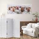 SOFE Wood Short Room Divider 3 Panel, 2.6 Ft Tall Shutters Folding Divider for Room Separation, White Room Partitions and Dividers Freestanding, Foldable Wall for Home Bedroom Office