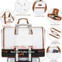 Garment Duffle Bag for Travel - Convertible Carry on Garments Duffel Bags Travel Bag for Women Men Large Weekender Bag with Shoes Compartment 3 in 1 Hanging Clothes Suit Dress Bag 3pcs Set (N01-Off White&Black)