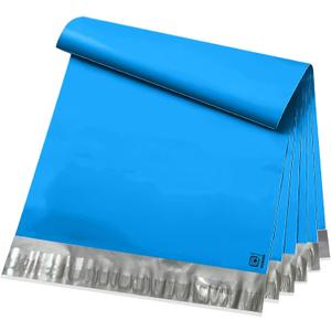 POLYSELLS 50 pcs 24x24 Inches Blue Poly Mailers Shipping Envelopes, Strong Adhesive Sealing, Waterproof, and Tear-resistant Postal Mailing Bags for Clothing, Books, and Accessories