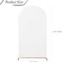 Bricia Wedding Arch Backdrop Stand Cover, 6.6FT Double Sided Stretchy Arch Cover Fitted Wedding Birthday Party Banquet Decoration (White 79.2''Lx39.6''W)