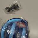 iClever BTH12 Kids Bluetooth Headphones,Colorful LED Lights Kids Headphones Wireless,74/85dBA Safe Volume,85H Playtime,Fast Charging,Bluetooth 5.2,Over Ear,Built-in Mic for iPad/Tablet/Airplane,Blue