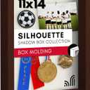 Americanflat 11x14 Shadow Box Frame with Shatter-Resistant Glass - Silhouette Collection - Large Shadow Box Display Case for Tabletop and Wall Display - Mahogany with Soft Felt Back