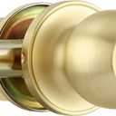 Leydebong 1 Pack Keyed Entry Door Knobs, Gold Door Knobs with Lock and Key, Exterior/Interior Locking Door Handles with Keys (Satin Brass)