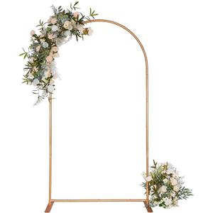 Arch Backdrop Stand - Gold Aluminum Arch Frame, Reusable Balloon Garland Arch Kit for Wedding, Birthday, Baby Shower, Graduation Decorations-7.2 FT