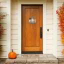 AuldHome Design Farmhouse Fall Door Sign, Wooden Door Decoration 12.5 x 12 Inches