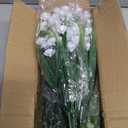 TURNMEON 20 Bundles Artificial Flowers for Outdoors, Summer Spring Grass Camellia Fake Flowers Fern Plants Eucalyptus UV Resistant No Fade Greenery for Garden Porch Indoor Cemetery Decor(Mix 6 Styles)