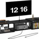 HOOBRO Floating TV Stand Wall Mounted with Power Outlet, Floating Entertainment Center for 65 inch TVs, Wall Mounted Entertainment Shelf with Storage, for Living Room, Bedroom, Black BB124UDS01