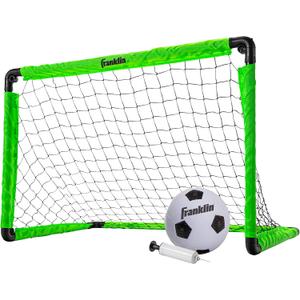 Franklin Sports Mini Soccer Goal with Ball and Pump (36" x 24", Green)