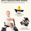 RIDYEE Tricycle for Toddlers 18 Months to 5 Years with Removable Push Handle, Tricycles for 3-5 Year Olds Ideal for On-The-Go Families, Adjustable Carry-Friendly Seat, Grey