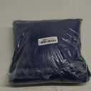 XeGe Faux Fur Throw Pillow Cases, Plush Shaggy Ultra Soft Pillow Covers, Fluffy Crystal Velvet Decorative Pillowcases, Furry Fuzzy Pillow Shams Zipper Closure, Set of 2 (King, Navy Blue)