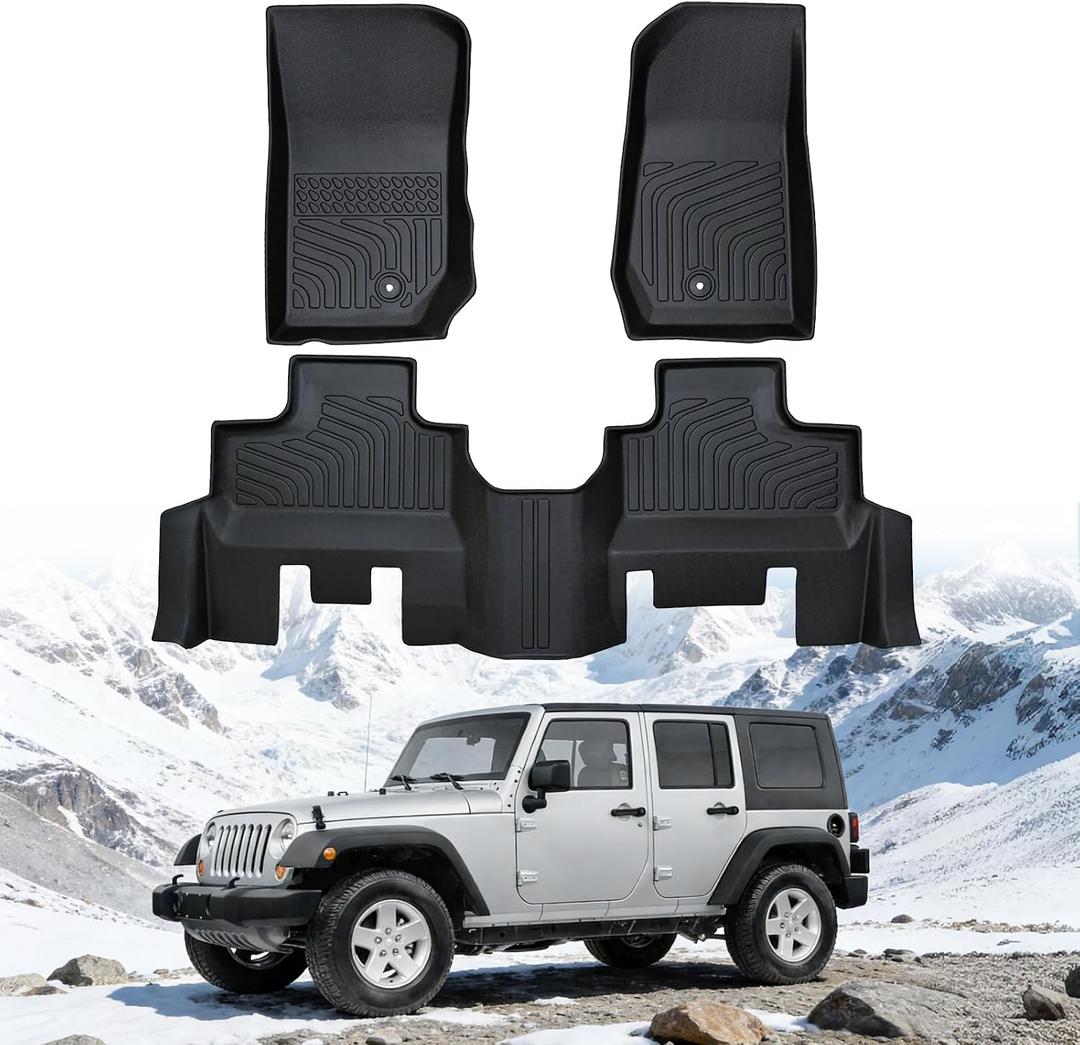 Floor Mats for Jeep Wrangler JK Unlimited 4 Door 2007-2013