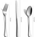 60-Piece Silverware Set for 20 - Stainless Steel Flatware Cutlery Set, Mirror Polished Flatware Set Include Forks Spoons Knives for Home Wedding Restaurant, Dishwasher Safe, Silver, 60 PCS