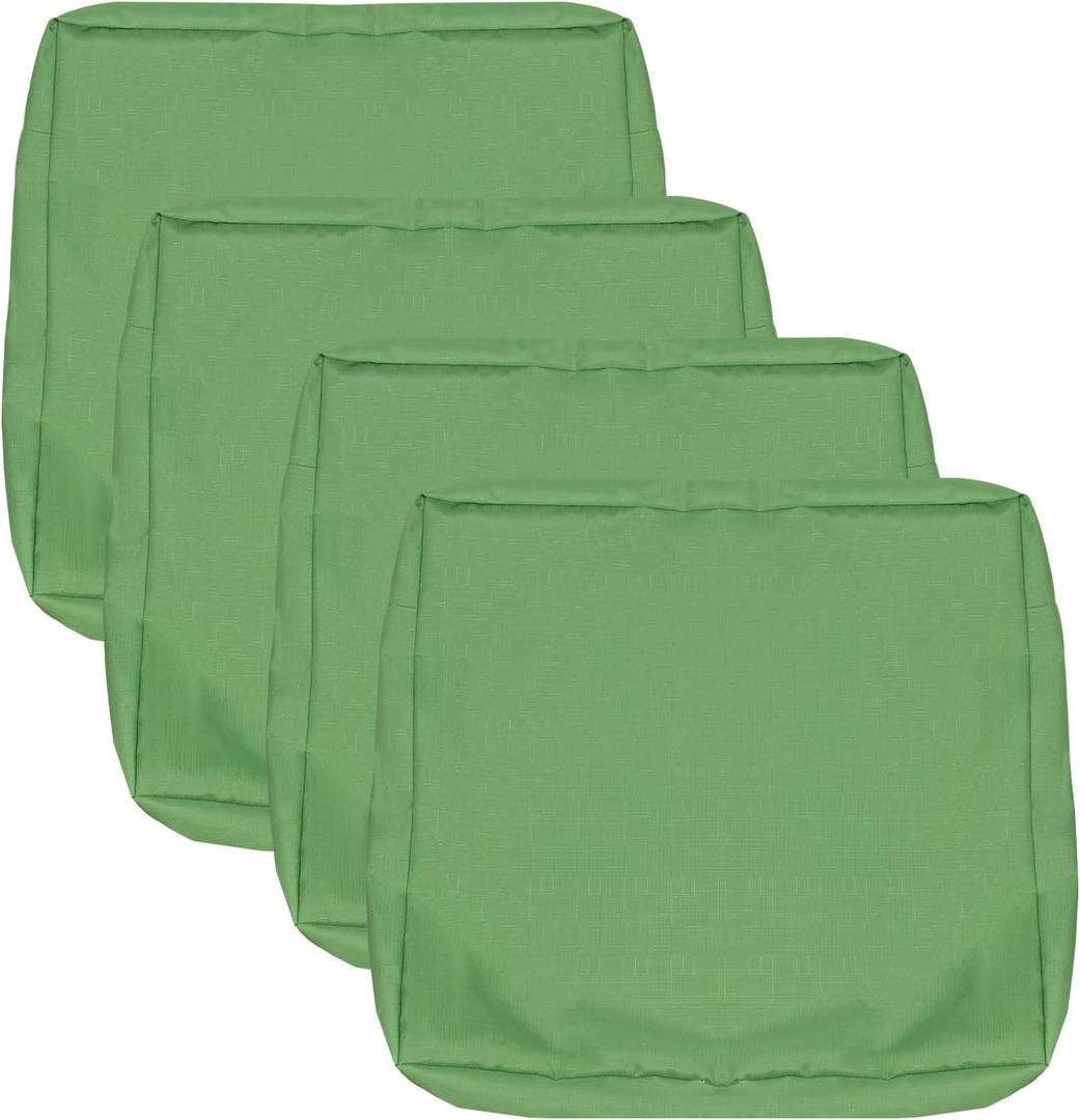 Patio Seat Cushion Covers, Washable Slip Covers Replacement, Waterproof Outdoor Furniture Chair Cushion Pillow Seat Cover for Couch, Garden, Sofa, Olive Green, 24"24"4"(4 Covers Only) (24"24"4" thick(4 covers))