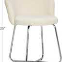 Hillsdale, Marisol Round Metal and Upholstered Vanity Stool with Scoop Back for Makeup Room or Bathroom, Off-White, 

	20.75"D x 20.75"W x 25"H