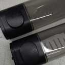 Pollock Shower Dispenser 2 Chamber No Drill Shampoo Conditioner Body Wash Dispenser for Bathroom, Large Capacity, Black