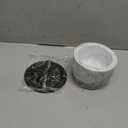 Laevo White Marble Mortar and Pestle Set - Heavy Duty Stone Spice Grinder - 2.1 Cup Capacity, 5.5-Inch Reversible Mortar and Pestle Set for Guacamole, Pesto, Spices - Large