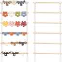 Fnuqz Macrame Hair Claw Clip Organizer Boho Wall Hanging