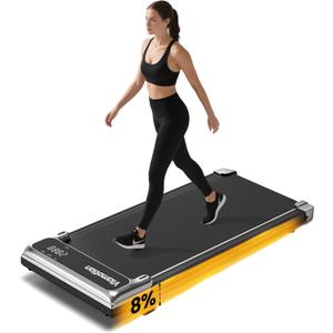 Walking Pad,Under Desk Treadmill with Incline,2.5HP Low Noise Walking Pad with Remote and LED Display,Portable Walking Pad with 265 lbs Weight Capacity,Under Desk Treadmill Home Office