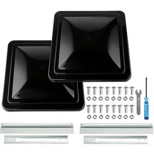 2 Pack 14" Universal Roof Vent Cover Vent Lid Replacement for RV, Trailer, Camper, Motorhome Roof Vent Cover Black