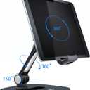 Tablet Stands and Holders Adjustable: Tablet Cell Phone Holder 360 Degree Swivel Angle Rotation for 4 to 11 inches Tab Phone iPad Samsung Galaxy Perfect POS Kitchen Bedside Office Table Reception