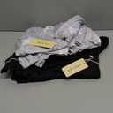 Ekouaer 2 Pack Women's Pajama Set Long Sleeve Sleepwear Loungewear V Neck Pjs Sets with Pockets S-XXL (Large, Black/Light Gray Star)