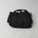 Small Tote Bag with Zipper, 2024 Canvas Multi-Pocket Crossbody Bag Shoulder Bag Satchel Hobo Bag Messenger Bag (Black)