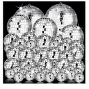 54 Pcs Mini Silver Disco Balls - Hanging Mirror Ornaments for Party, Wedding, Christmas Supplies