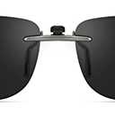 CAXMAN Polarized Clip On Sunglasses for Prescription Glasses Men & Women w/Category 4 Super Dark Lens Compact Fit Non Flip Up 57 * 36mm