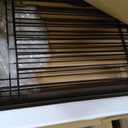SPIRICH Freestanding Foldable Dog Gate Indoor with Door, 96" Wide, 30" Tall