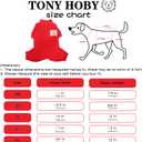 TONY HOBY Dog Pajamas, 4 Legged Dog Jumpsuit with Thermal, Cotton Dogs Onesies Pet Clothes for Small Medium Dogs (Red, XL)